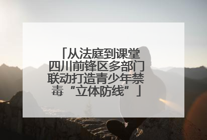 从法庭到课堂 四川前锋区多部门联动打造青少年禁毒“立体防线”