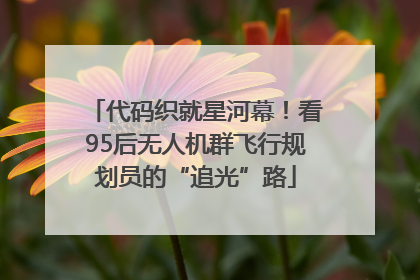 代码织就星河幕！看95后无人机群飞行规划员的“追光”路