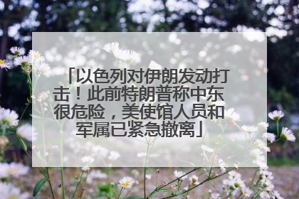 以色列对伊朗发动打击！此前特朗普称中东很危险，美使馆人员和军属已紧急撤离