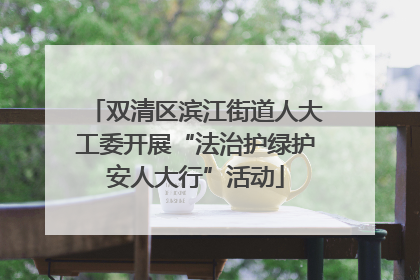双清区滨江街道人大工委开展“法治护绿护安人大行”活动