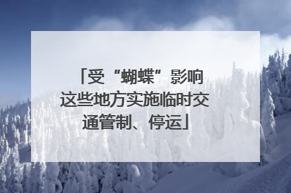 受“蝴蝶”影响 这些地方实施临时交通管制、停运
