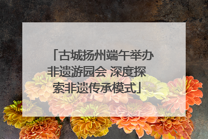 古城扬州端午举办非遗游园会 深度探索非遗传承模式