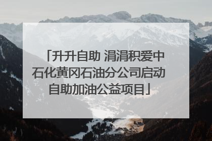 升升自助 涓涓积爱中石化黄冈石油分公司启动自助加油公益项目