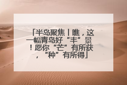 半岛聚焦丨瞧，这一幅青岛好“丰”景！愿你“芒”有所获，“种”有所得