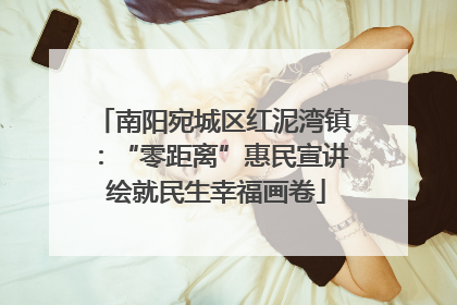 南阳宛城区红泥湾镇：“零距离”惠民宣讲 绘就民生幸福画卷