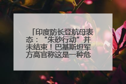 印度防长登航母表态：“朱砂行动”并未结束！巴基斯坦军方高官称这是一种危险的状况……
