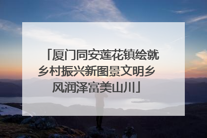厦门同安莲花镇绘就乡村振兴新图景文明乡风润泽富美山川