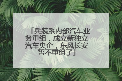 兵装系内部汽车业务重组，成立新独立汽车央企，东风长安暂不重组了