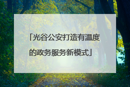 光谷公安打造有温度的政务服务新模式