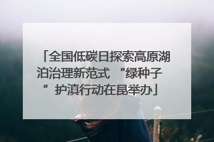 全国低碳日探索高原湖泊治理新范式 “绿种子”护滇行动在昆举办