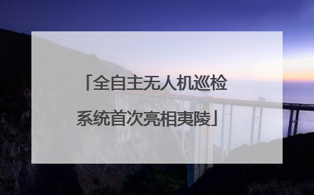 全自主无人机巡检系统首次亮相夷陵