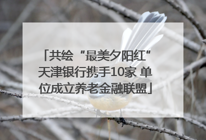 共绘“最美夕阳红” 天津银行携手10家 单位成立养老金融联盟