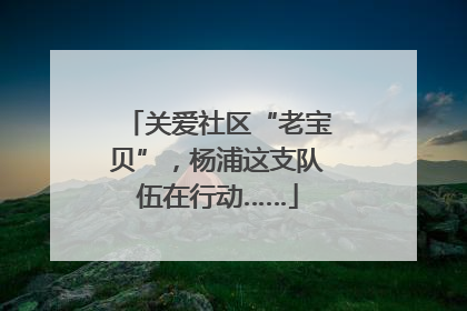 关爱社区“老宝贝”，杨浦这支队伍在行动……
