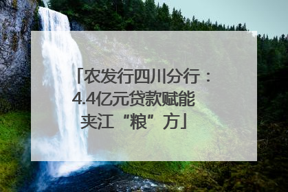 农发行四川分行：4.4亿元贷款赋能夹江“粮”方