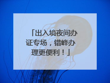 出入境夜间办证专场，错峰办理更便利！