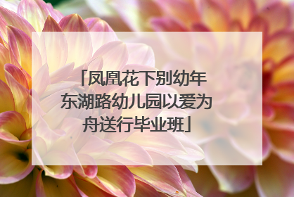 凤凰花下别幼年 东湖路幼儿园以爱为舟送行毕业班