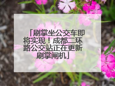 刷掌坐公交车即将实现！成都二环路公交站正在更新刷掌闸机