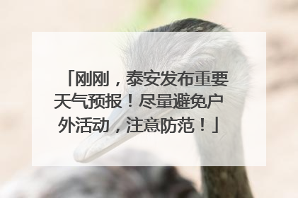 刚刚，泰安发布重要天气预报！尽量避免户外活动，注意防范！