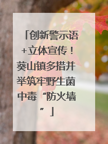创新警示语+立体宣传！葵山镇多措并举筑牢野生菌中毒“防火墙”