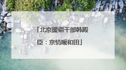 北京援疆干部韩殿臣：京情暖和田
