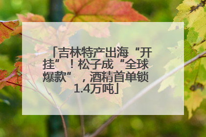 吉林特产出海“开挂”！松子成“全球爆款”，酒精首单锁1.4万吨