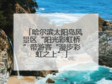 哈尔滨太阳岛风景区“阳光彩虹桥”带游客“漫步彩虹之上”