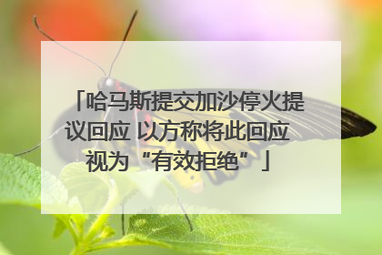 哈马斯提交加沙停火提议回应 以方称将此回应视为“有效拒绝”