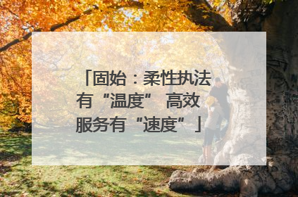 固始：柔性执法有“温度” 高效服务有“速度”