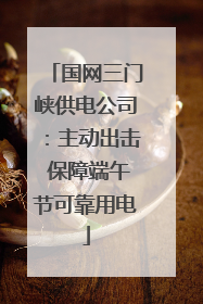 国网三门峡供电公司：主动出击 保障端午节可靠用电
