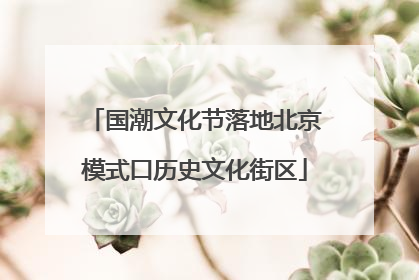 国潮文化节落地北京模式口历史文化街区