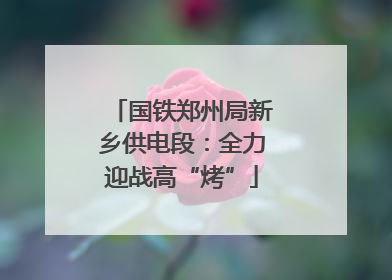 国铁郑州局新乡供电段：全力迎战高“烤”