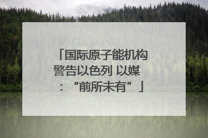 国际原子能机构警告以色列 以媒：“前所未有”