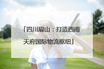 四川眉山：打造西南天府国际物流枢纽