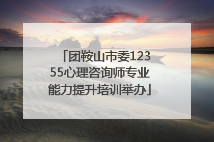 团鞍山市委12355心理咨询师专业能力提升培训举办