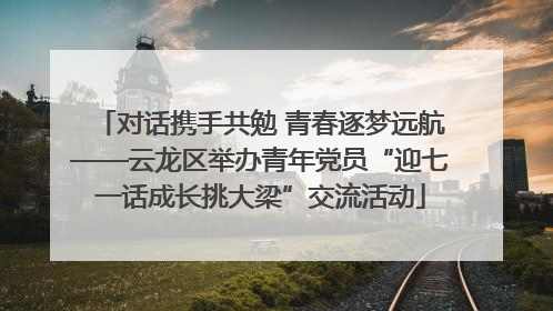 对话携手共勉 青春逐梦远航——云龙区举办青年党员“迎七一话成长挑大梁”交流活动