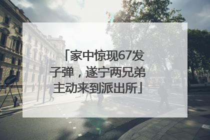 家中惊现67发子弹，遂宁两兄弟主动来到派出所