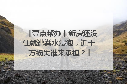 壹点帮办丨新房还没住就遭粪水浸泡，近十万损失谁来承担？