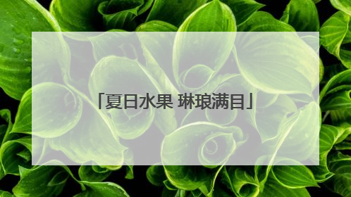 夏日水果 琳琅满目