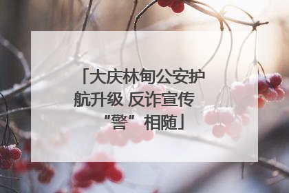 大庆林甸公安护航升级 反诈宣传“警”相随