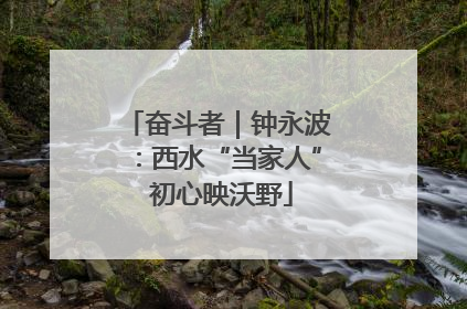 奋斗者｜钟永波：西水“当家人” 初心映沃野