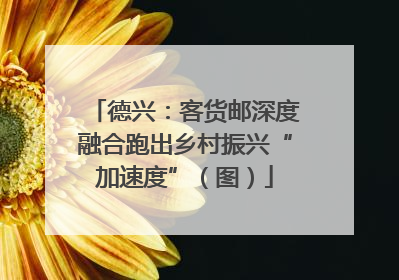 德兴：客货邮深度融合跑出乡村振兴“加速度”（图）