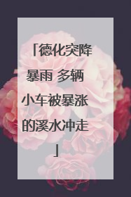 德化突降暴雨 多辆小车被暴涨的溪水冲走