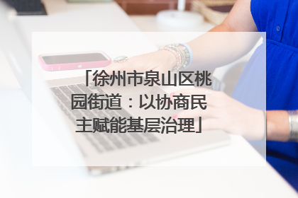 徐州市泉山区桃园街道：以协商民主赋能基层治理