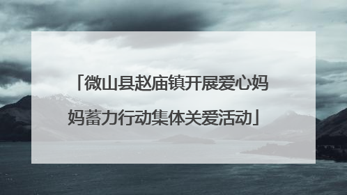 微山县赵庙镇开展爱心妈妈蓄力行动集体关爱活动