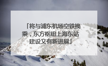 将与浦东机场空铁换乘，东方枢纽上海东站建设又有新进展