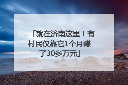 就在济南这里！有村民仅靠它1个月赚了30多万元