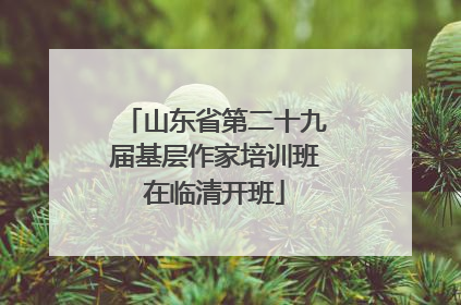山东省第二十九届基层作家培训班在临清开班