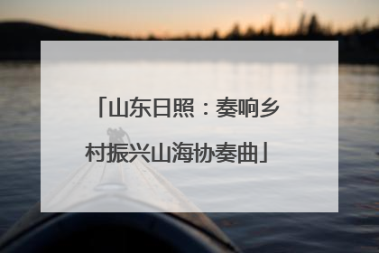 山东日照：奏响乡村振兴山海协奏曲