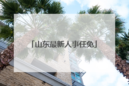 山东最新人事任免