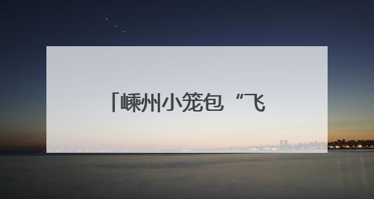 嵊州小笼包“飞”上蓝天 美食+旅行新体验